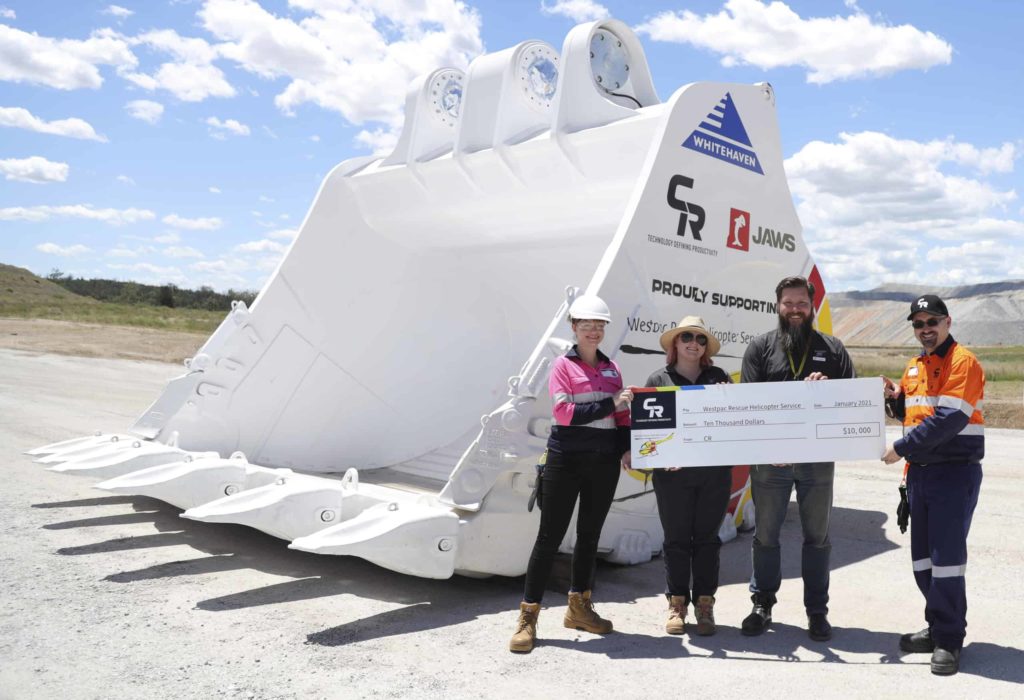 CR donates $10000 to Westpac Helicopter Service in front of Stingray Cast Lip