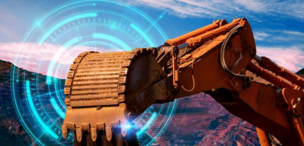Backhoe and blue circles display GET Loss Detection System